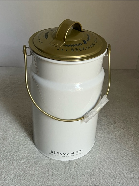 Beekman 1802 Other - Beekman 1802 White &  Gold Decorative Milk Can Canister